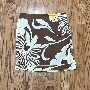 Tibi Retro Floral Mini Skirt